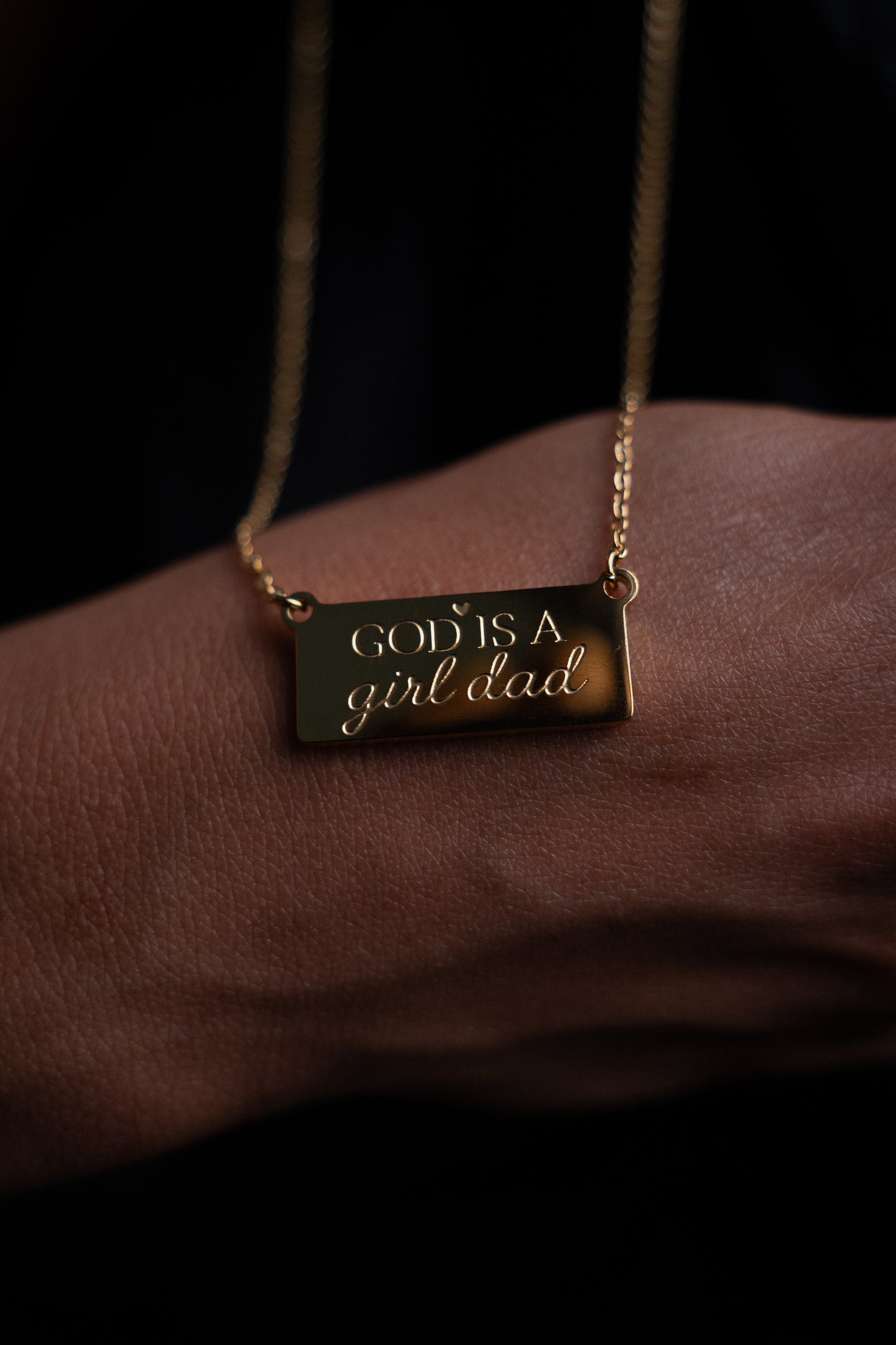 The "God is a Girl Dad" Necklace