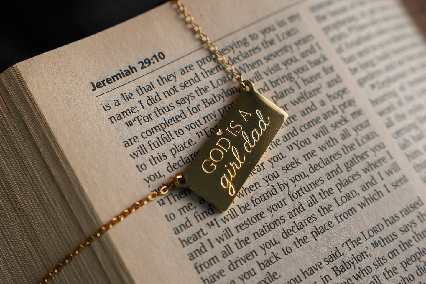 The "God is a Girl Dad" Necklace