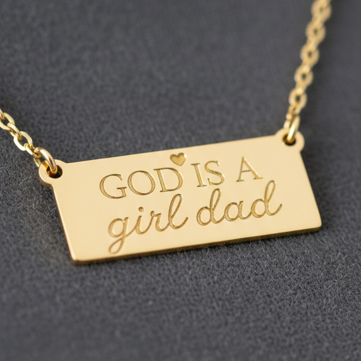 The "God is a Girl Dad" Necklace