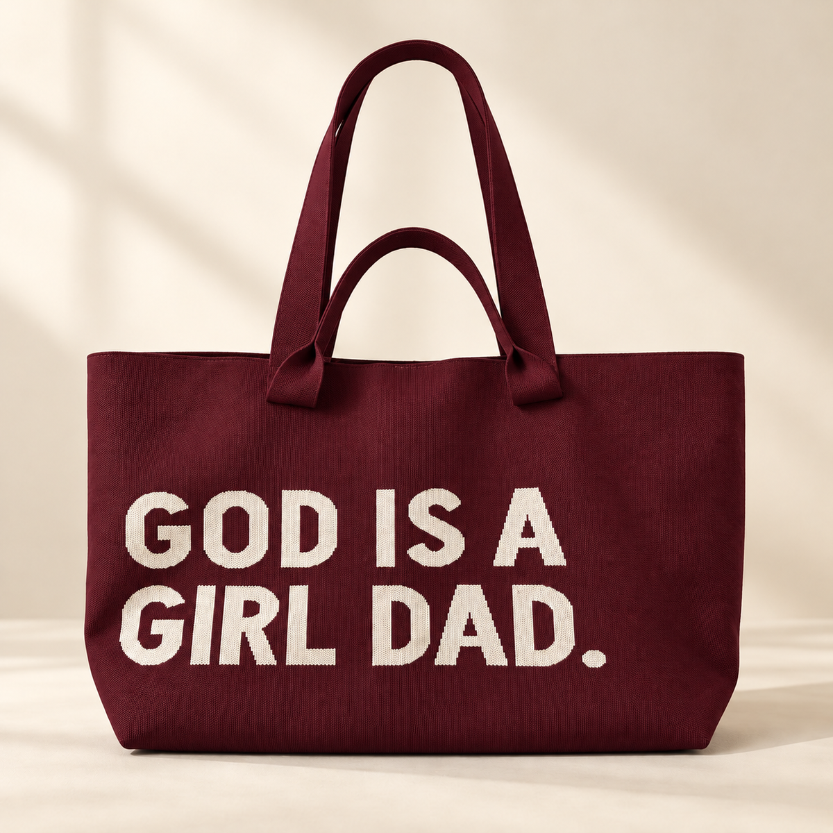 The "God is a Girl Dad" Tote Bag